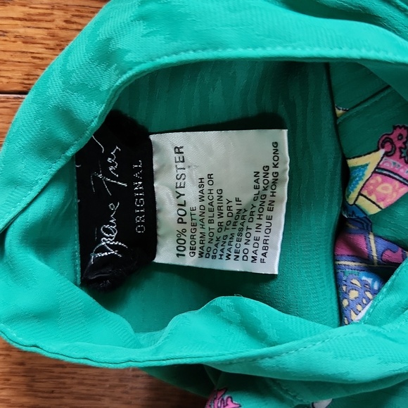 Vintage 80s Diane Freis Georgette Pleated Skirt Set - Picture 11 of 17